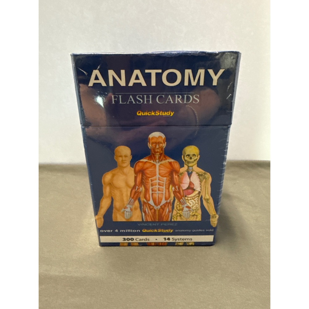 QuickStudy Anatomy Flash Cards Vincent Perez 300 Cards 14 Systems New Sealed